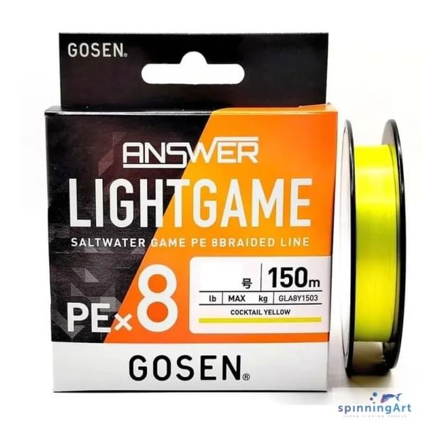 Шнур GOSEN Answer Light Game PE×8 150m #0.4 PE