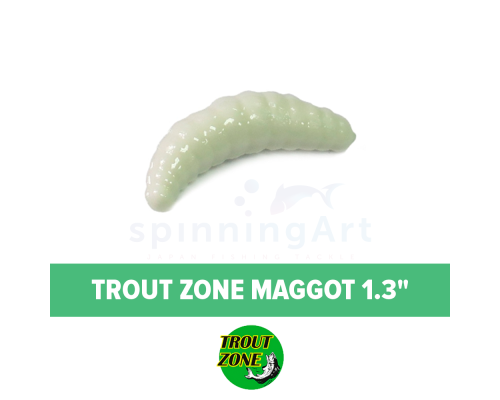 Приманка силиконовая Trout Zone Maggot 1.3in #white