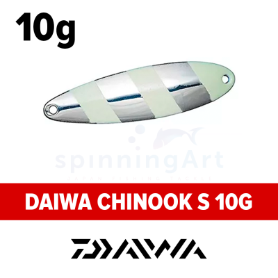 Блесна DAIWA CHINOOK S 10g #ZEBRA GLOW/GXY