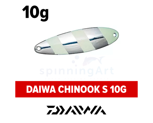 Блесна DAIWA CHINOOK S 10g #ZEBRA GLOW/GXY