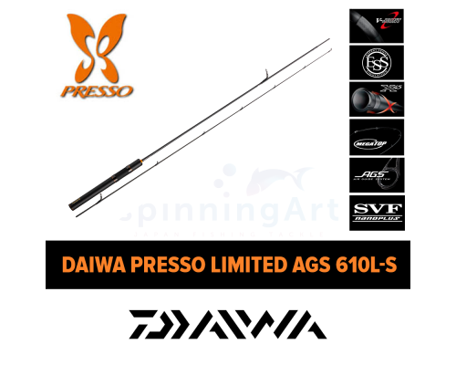 Спиннинг DAIWA PRESSO LIMITED AGS 610L-S
