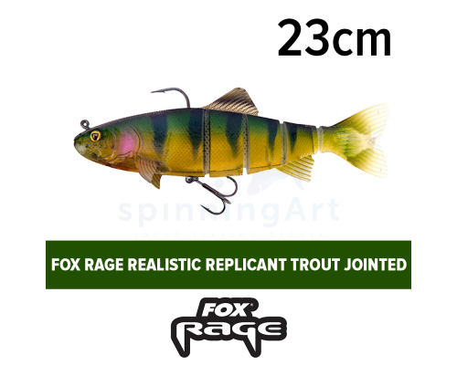 Fox Rage Replicant Realistic Trout Jointed 9"/23cm - UV Stickleback NRE032