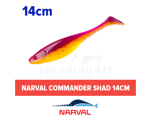 Мягкие приманки Narval Commander Shad 14cm #007-Purple Spring