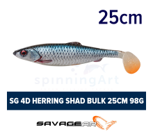 Приманка силиконовая SG 4D Herring Shad 25cm 98g #Roach