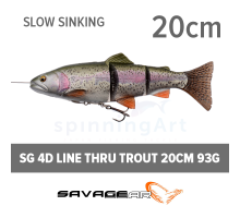 Приманка SG 4D Line Thru Trout 20cm 93g Rainbow