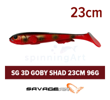 Приманка силиконовая SG 3D Goby Shad 23cm 96g #Red Bullhead UV
