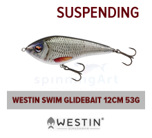 Приманка Westin Swim Glidebait 12cm 53g Suspending Real Roach