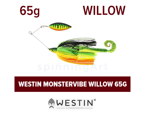 Приманка Westin MonsterVibe (Willow) 65g Crazy Firetiger