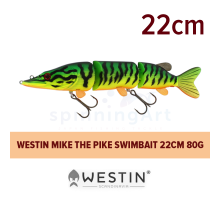 Приманка Westin Mike the Pike Swimbait 22cm 80g Sinking Crazy Firetiger