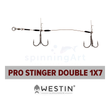 Набор Westin Pro Stinger Double 1x7 40,8kg 15cm #2/0 2pcs