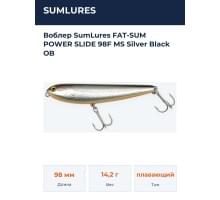Воблер SumLures FAT-SUM POWER SLIDE 98F MS Silver Black OB