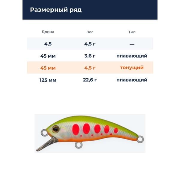 Воблер D-3 Custom Dahlia 45SS #21