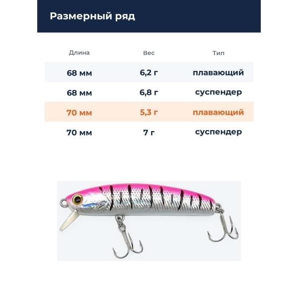 Воблер SumLures Suming 70F #971