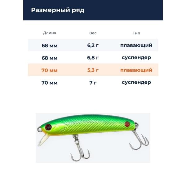 Воблер SumLures Suming 70F #988