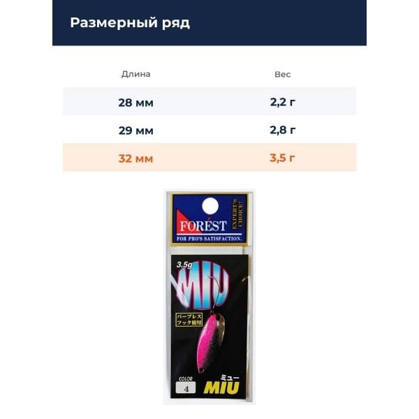 Блесна Forest MIU 3.5g Standard Color #4