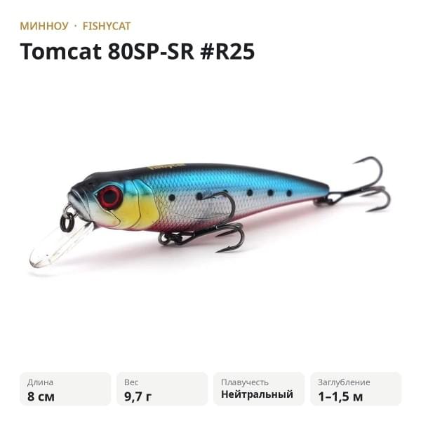 Воблер Fishycat Tomcat 80SP-SR #R25