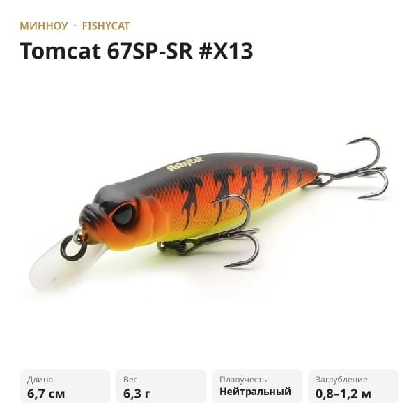 Воблер Fishycat Tomcat 67SP-SR #X13