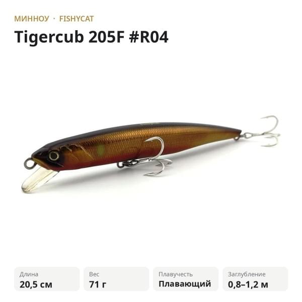 Воблер Fishycat Tigercub 205F #R04