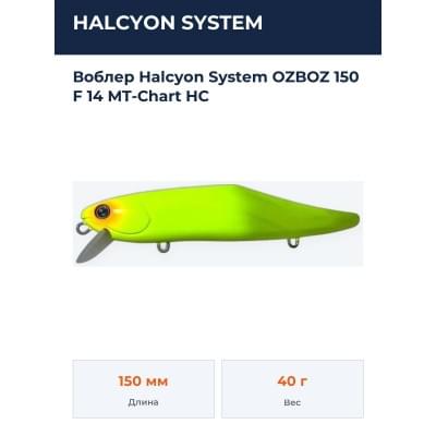 Воблер Halcyon System OZBOZ 150 F 14 MT-Chart HC