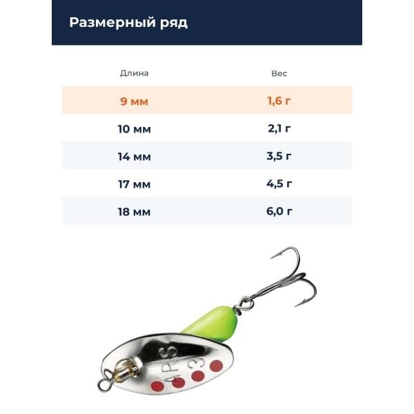 Блесна Smith AR Spinner Trout Model 1,6гр. №13