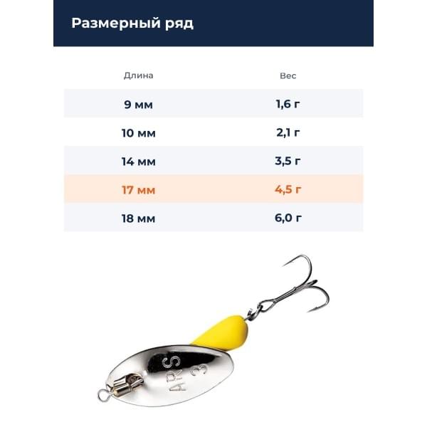 Блесна Smith AR Spinner Trout Model 4,5гр. №01