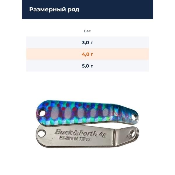 Блесна Smith Back & Forth 4,0гр. №07