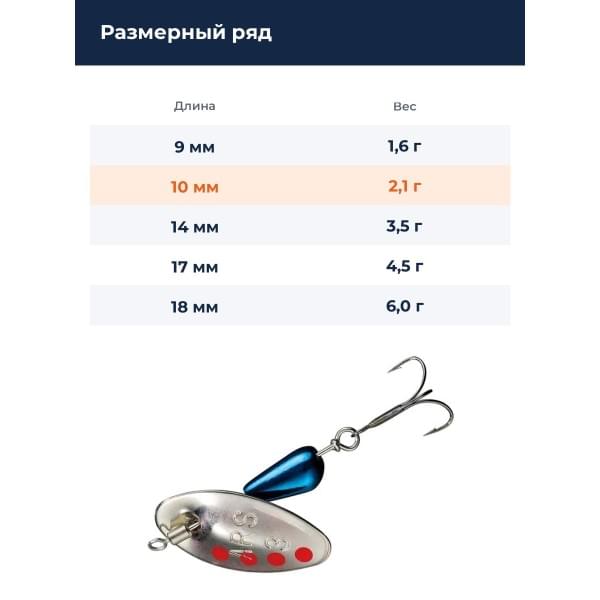 Блесна Smith AR Spinner Trout Model 2,1гр. №23