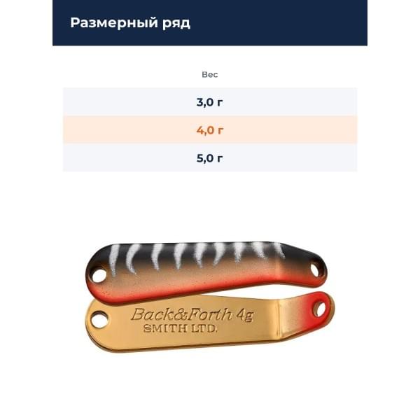Блесна Smith Back & Forth 4,0гр. №17