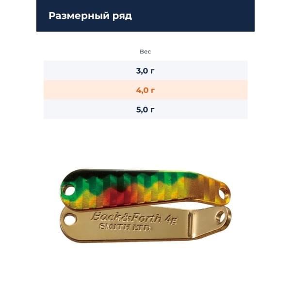 Блесна Smith Back & Forth 4,0гр. №11