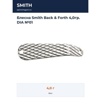 Блесна Smith Back & Forth 4,0гр. DIA №01