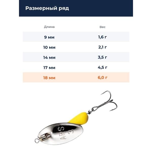 Блесна Smith AR Spinner Trout Model 6,0гр. №01
