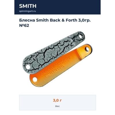 Блесна Smith Back & Forth 3,0гр. №62