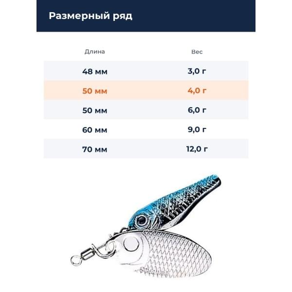 Блесна Smith Niakis 4,0гр. №15Silver