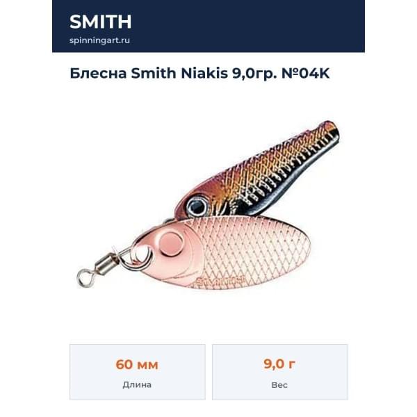 Блесна Smith Niakis 9,0гр. №04K