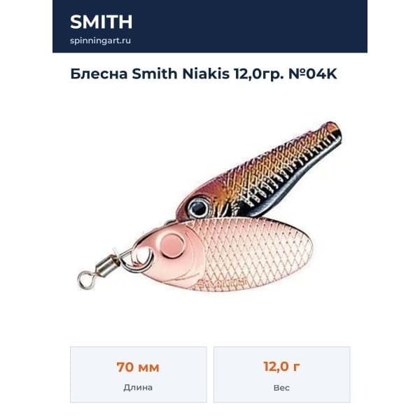 Блесна Smith Niakis 12,0гр. №04K
