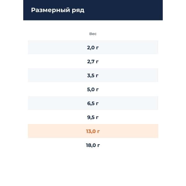 Блесна Smith Pure 13,0гр. № S (Silver)