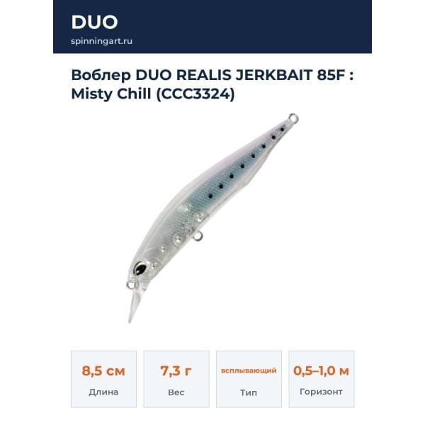 Воблер DUO REALIS JERKBAIT 85F : Misty Chill (CCC3324)