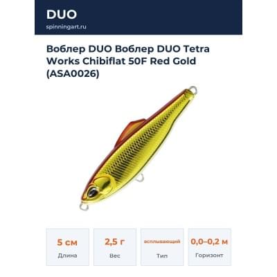 Воблер DUO Воблер DUO Tetra Works Chibiflat 50F Red Gold (ASA0026)