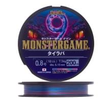 Шнур плетеный Duel Monster Game 9 Tairaba #0.8 200м  7.3кг 0.15мм (5 color)