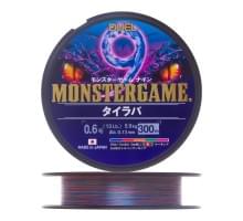Шнур плетеный Duel Monster Game 9 Tairaba #0.6 300м  5.9кг 0.13мм (5 color)
