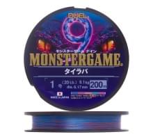 Шнур плетеный Duel Monster Game 9 Tairaba #1.0 200м  9.1кг 0.17мм (5 color)