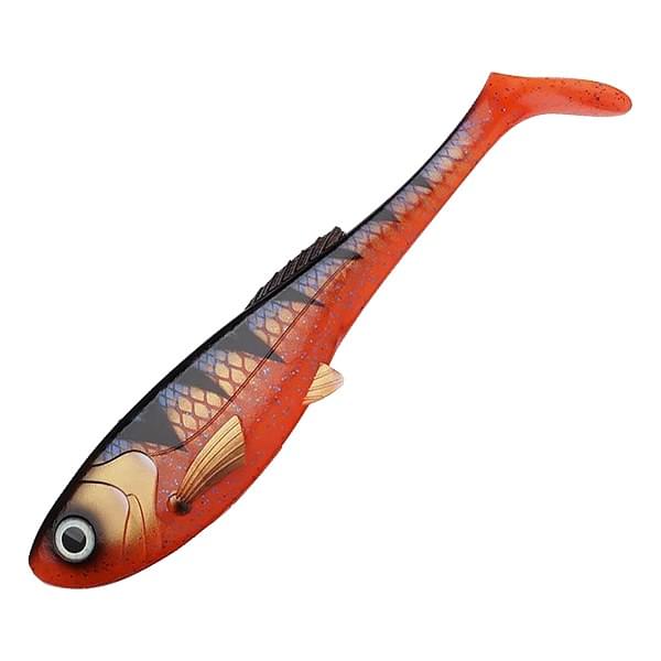Приманка силиконовая Abu Garcia Beast Slim Paddle 21cm 4шт #Red Tiger