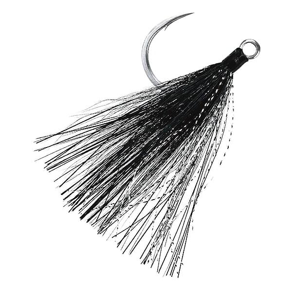 Крючок одинарный с опушкой BKK Lone Diablo Bucktail Black #3/0 (3шт)