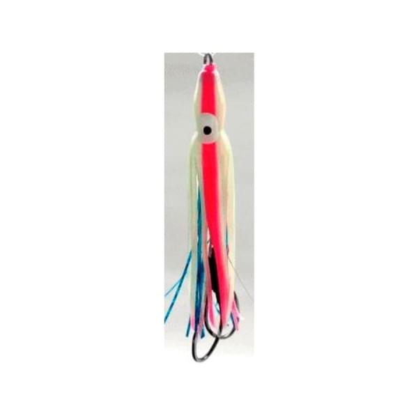 Крючок-ассист спарка Fujiwara Katz-Tako #17 с октопусом 2,5" #FW6 Glow Pink
