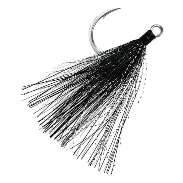 Крючок одинарный с опушкой BKK Lone Diablo Bucktail Black #4/0 (3шт)