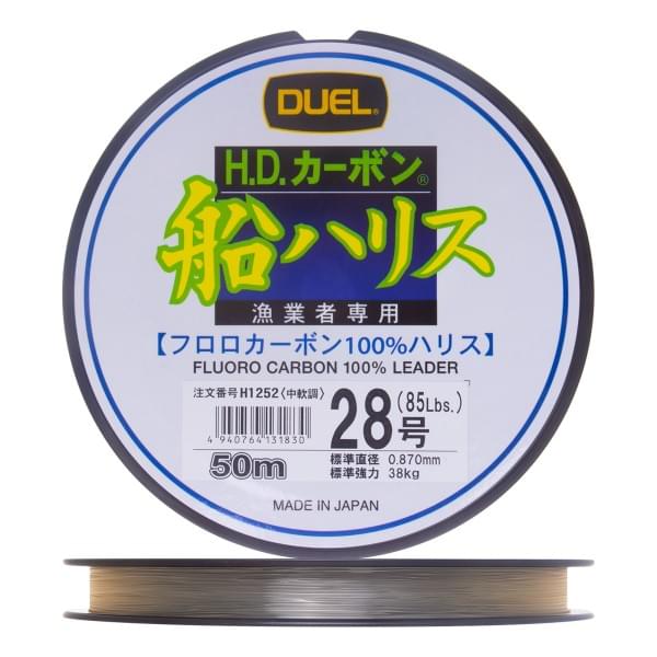 Флюорокарбон Duel H.D. Carbon Fune Leader Fluorocarbon 100% #28 0,87мм 50м (clear)