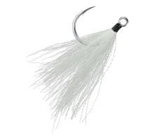 Крючок одинарный с опушкой BKK Lone Diablo Bucktail White #3/0 (3шт)