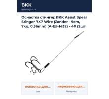 Оснастка стингер BKK Assist Spear Stinger-7X7 Wire (Zander - 9cm, 7kg, 0.36mm) (A-EU-1432) - 4# (2шт