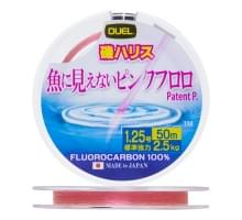 Флюорокарбон Duel Pink Fluorocarbon Fish Cannot See 50m #1.25 2.5kg (0.185mm)