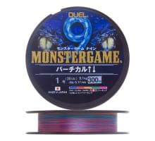 Шнур плетеный Duel Monster Game 9 Vertical #1.0 300м  9.1кг 0.17мм (5 color)